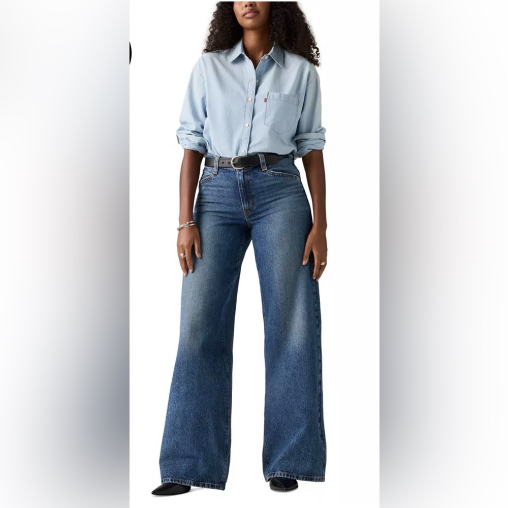 Levi’s ‘94 Baggy Wide Leg Jeans High Rise Medium Wash Denim 90s Vintage size 30